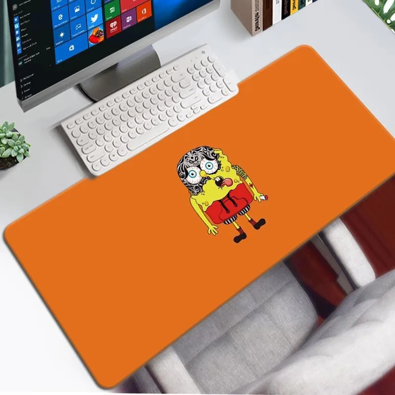 Kawaii حصيرة مكتبية على حافة لوحة الماوس سبونجبوب سكوير المطاط عدم الانزلاق الكمبيوتر لوحة الألعاب ماوس ألعاب لوحة المفاتيح الجدول منصات Deskmat #4