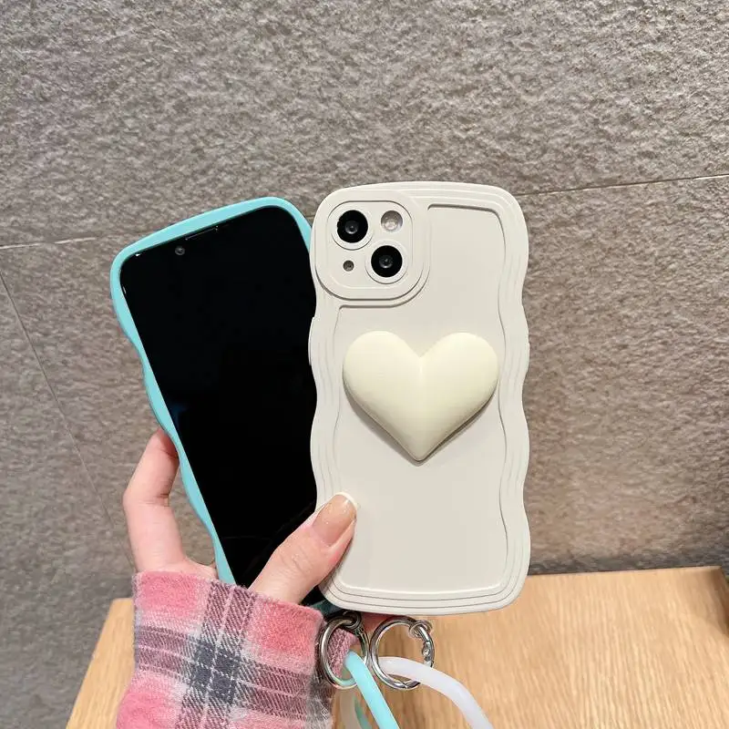 3D Heart Ring Wave Silicon Phone Case For OnePlus 9 Rt 11 11R 10R 9R 9RT 10T 8T ACE Pro Nord N20 5G CE 2 Lite CE2Lite Soft Cover