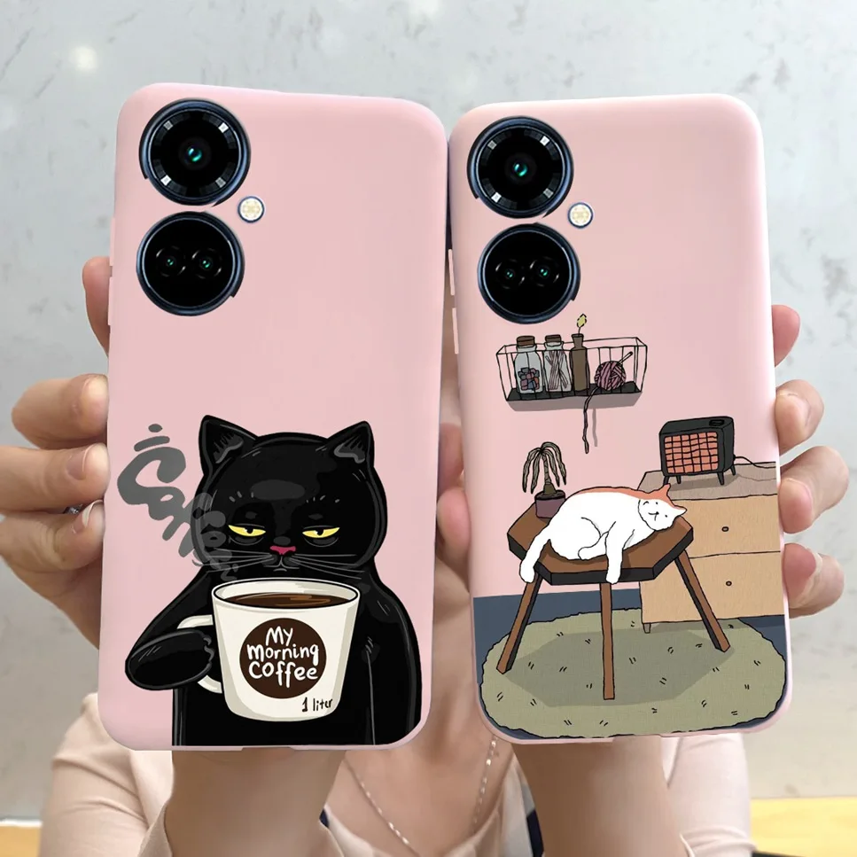 Tecno Camon 19 Pro 5G 6.8 인치 케이스, 부드러운 실리콘 블랙 핑크 커버, Camon 19 Camon 19 Pro CI7n 공룡 우주 비행사 전화 케이스