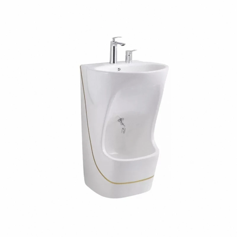 New floor-to-ceiling foot washing column basin integrated face washing hand washing foot integrated ceramic small cleaning