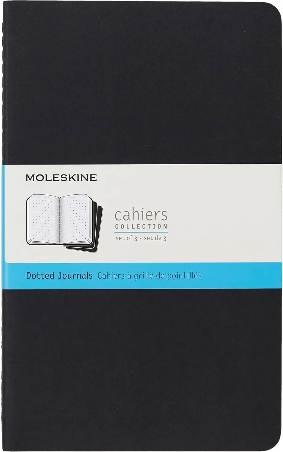 

Large Ruled Notebook Set, 5x8.25 Inch, 80 Pages Each, Black, 3 Pack