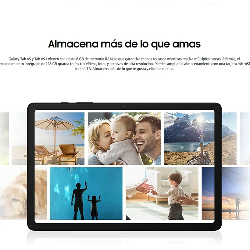 تابلت سامسونج جالاكسي تاب A9+ 5G مقاس 11 بوصة عالي الدقة وكاميرا بدقة 8 ميجابكسل وبطارية 7040 مللي أمبير في الساعة وحدة المعالجة المركزية Qcta-Core حتى 2.2 جيجا هرتز مع دعم مهمة متعددة