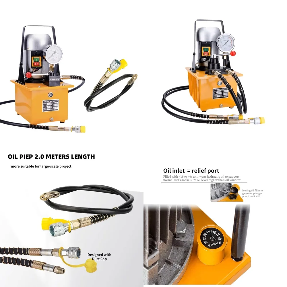 

10000 PSI 750W High Pressure Single Action Electro Hydraulic Pump for Stamping Bending 220V 380V Industrial Hydraulic Power