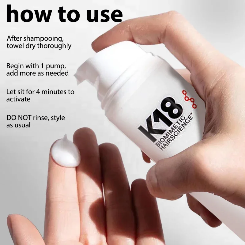 150ml K18 Original Leave-in Molecular Hair Mask Biological Regeneration Repair Dry Chemically Damaged Hair 4 Minutes Fast