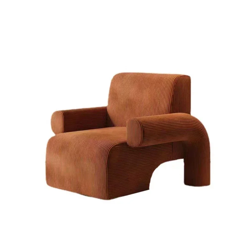 

Creative Designer Nordic Single Sofa Chair Modern Lazy Chair Living Room Balcony Luxury Lamb Plush Fabric Sofa Chair