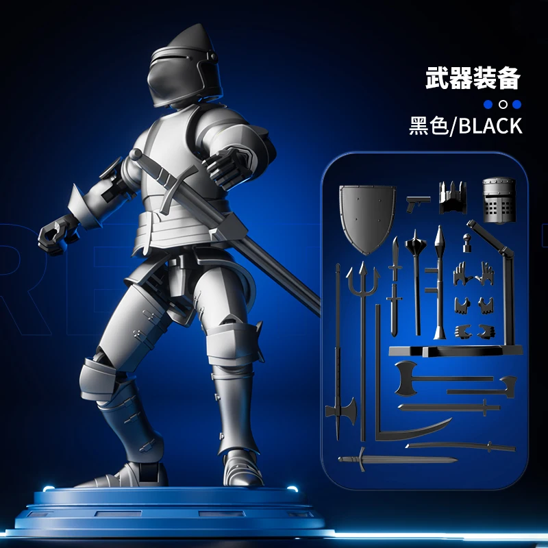 Figuras de acción de caballero Paladin 13, Robot Shapeshift móvil articulado, maniquí impreso en 3D, juguetes de ensamblaje de personajes, regalos para niños