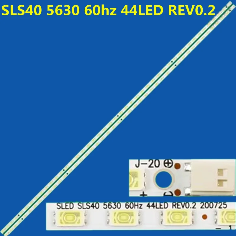 Luzes de tira conduzidas para sls40, 5630, 60hz, 44led, rev0.2, kddl-40ex710, kddl-40ex600, led40is97n, l40p11fbc, 40ff1c, lta400hf16, 4pcs