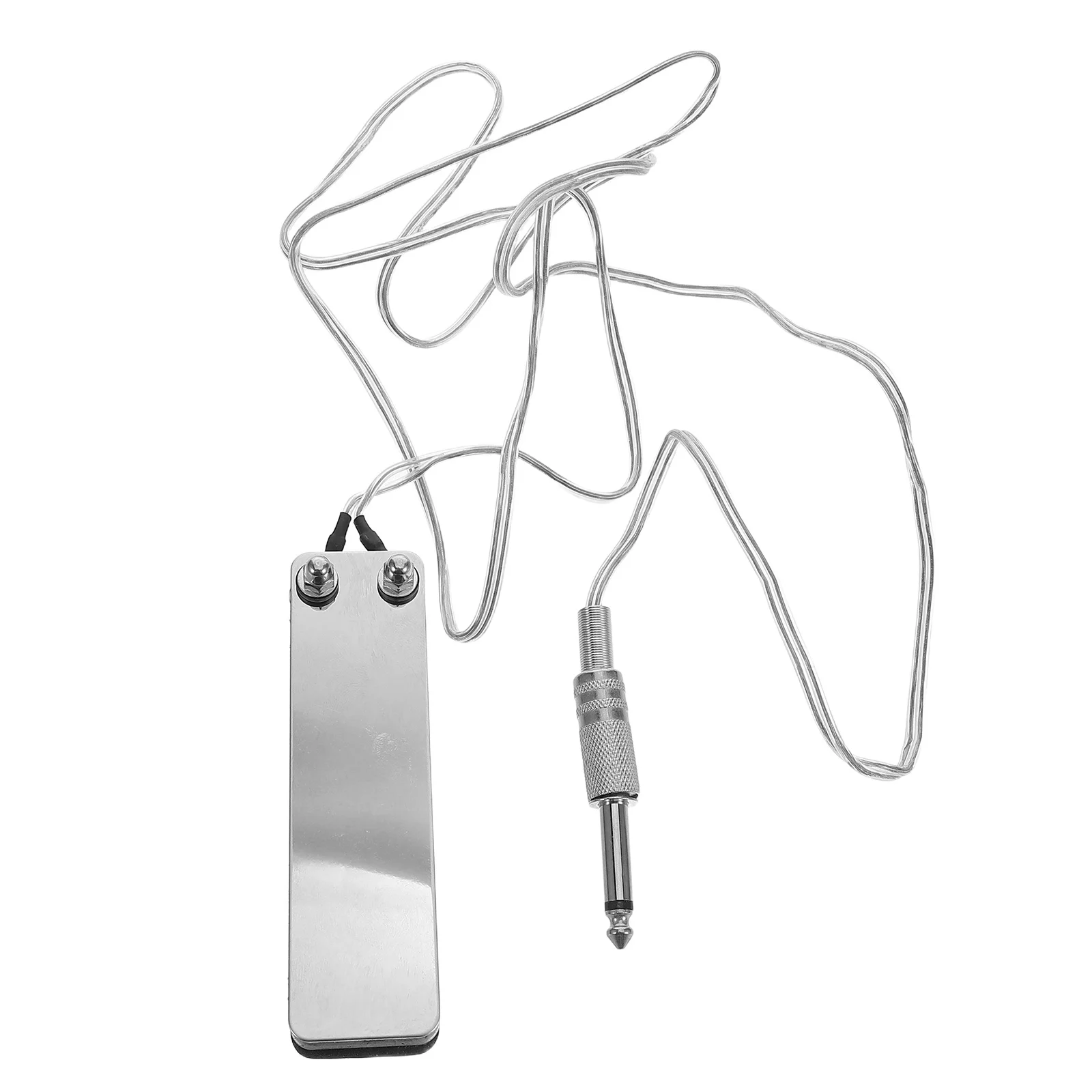 

Ножная педаль для татуировки, серебряный квадратный металлический переключатель управления, плоская пластина, нескользящий кабель для ножного управления для тату-машины, художника