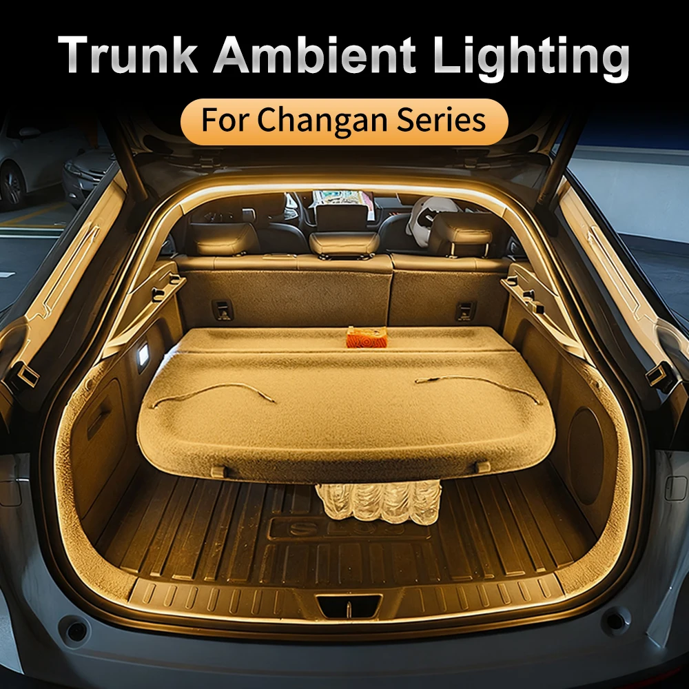 

Для Changan Lamore SL03 UNI-T UNI-K UNI-V CS75 Plus Oshan Z6: Светодиодная задняя подсветка багажника, яркая силиконовая полоса, аксессуары для стайлинга автомобиля