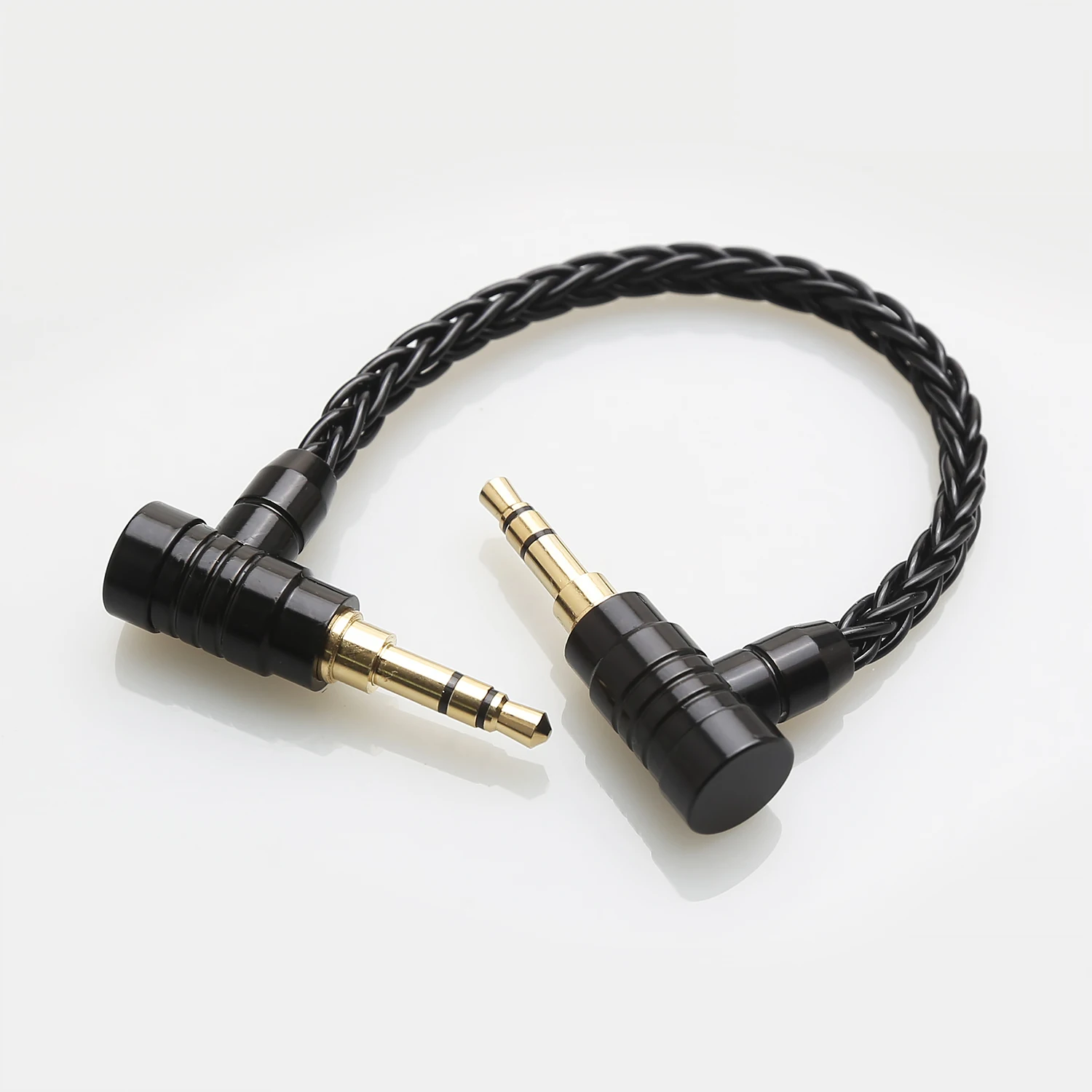 Audiocrast 10cm 3.5mm Male to 3.5mm Male 8cores Silver Plated 3.5mm Stereo Audio Hifi Audio Cable Car AUX Wire Cable