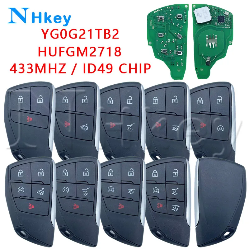 

NHkey FCCID:YG0G21TB2/HUFGM2718 433Mhz ID49 Chip NCF29A1V For GMC Sierra Yukon Chevrolet Silverado Suburban Tahoe Car Remote Key