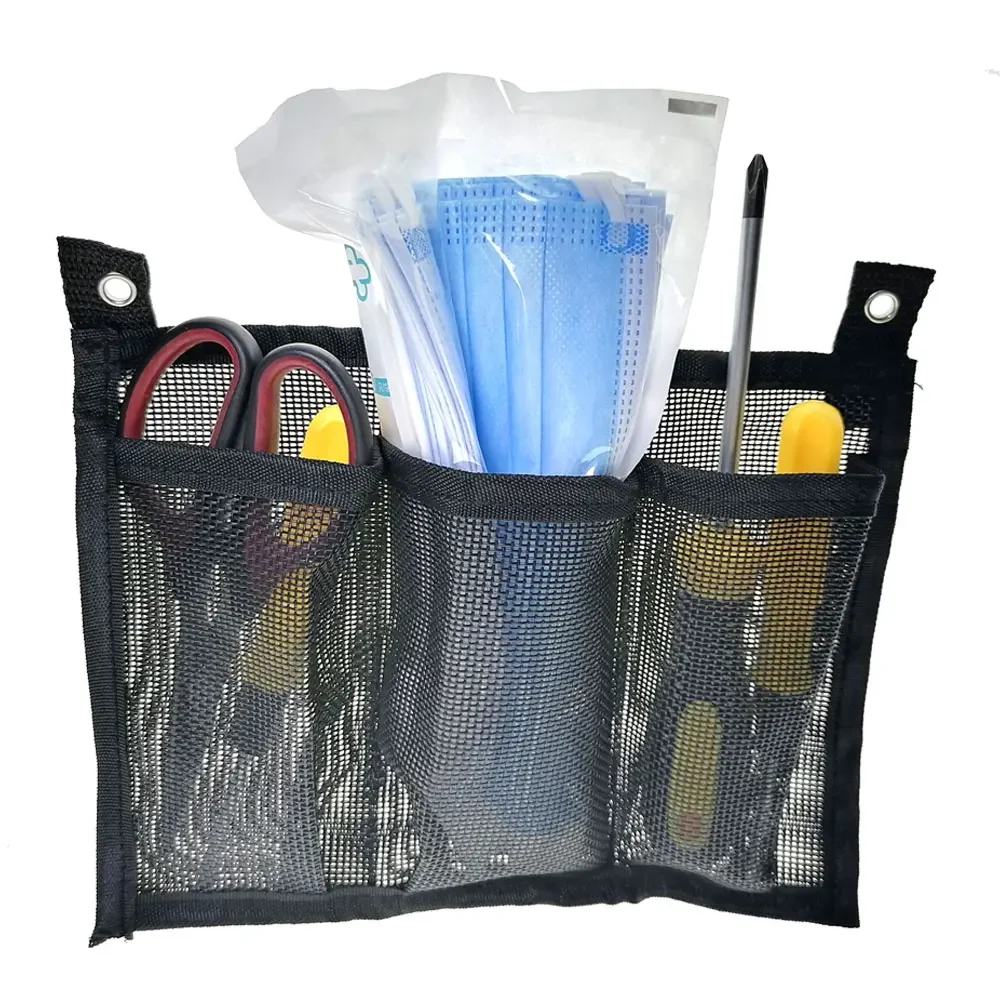 Kayak Canoe Mesh Beverage Beer Pouch Bag With Nuts Screws Fishing Boat Slide Track Mount Tools Storage