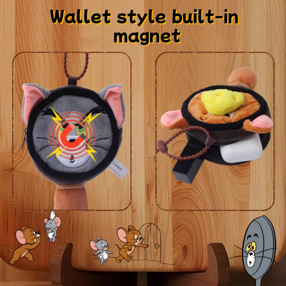 本物のトムとジェリーフライパンシリーズぬいぐるみ財布かわいい学生通学装飾人形おもちゃ女の子クリスマスギフト