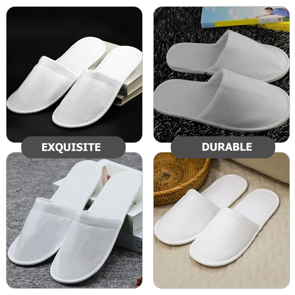 

8Pairs Breathable Disposable Nonslip Slippers Time Spa Slippers for Hotel Salon Guests Disposable Slipper for Guests