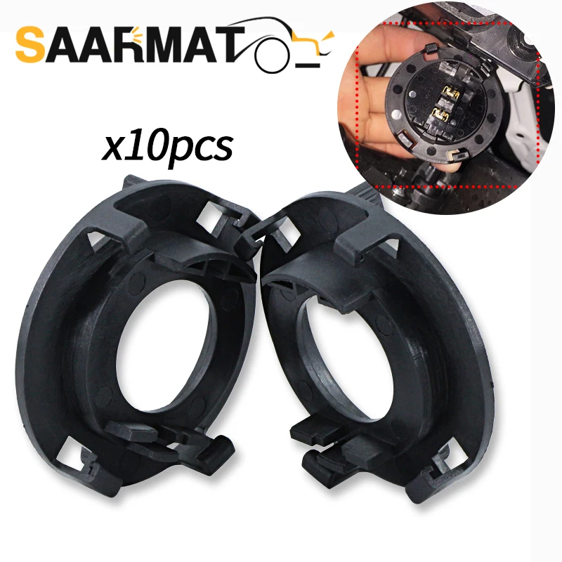 10pcs Car H7 LED Headlight Bulb Adapter Holder Retainer Socket Base For Hyundai Mistra New Tucson Elantra For KIA Carnival K3 K6