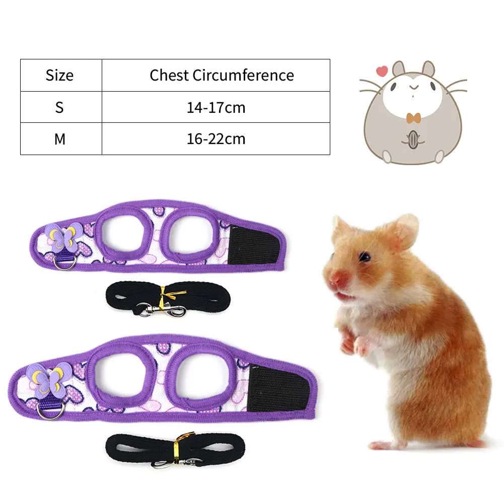 Small Pet Two-legged Chest Strap Outdoor Traction Rope Leash Clothes For Chinchilla Dutch Guinea Pig Breathable Denim Corset