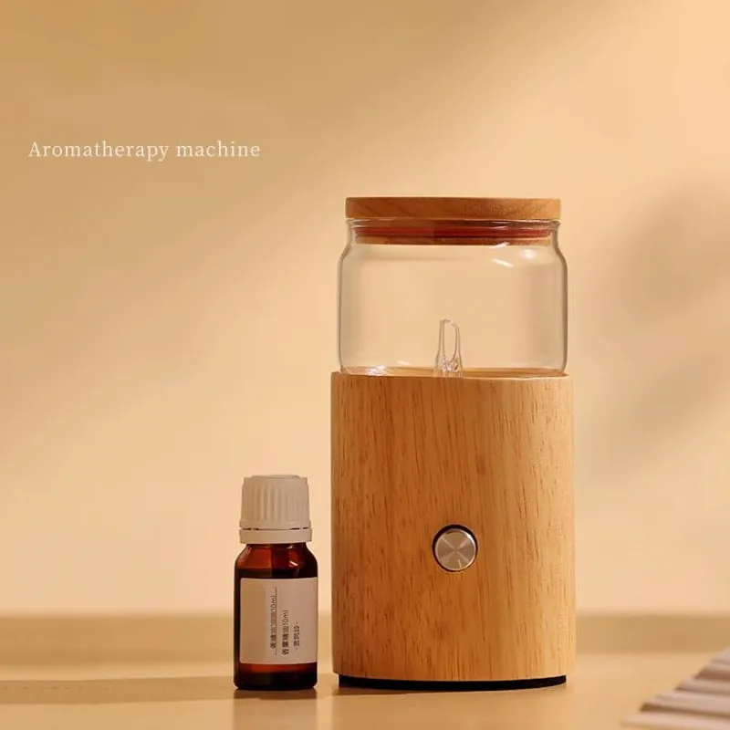 

Waterless Aroma Diffuser Essential Oils Nebulizer Wooden Glass Electric Scent Machine Fragrance Aromatherapy Diffuser For Home