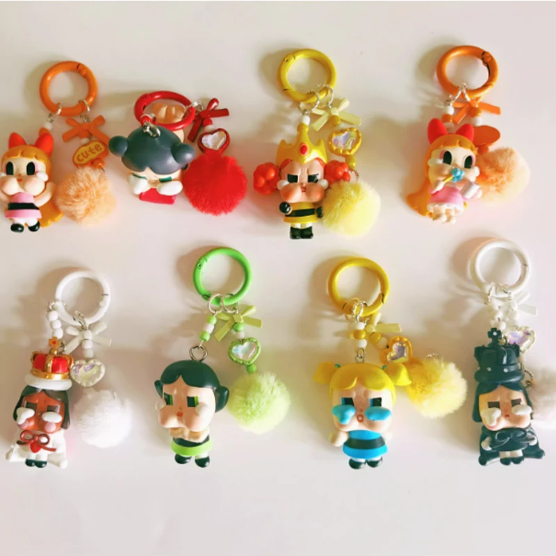 

New Mini Crybaby Keychain Cute Cartoon Three-dimensional Doll Backpacks Decoration Pendant Car Key Chain Women and Men Gifts