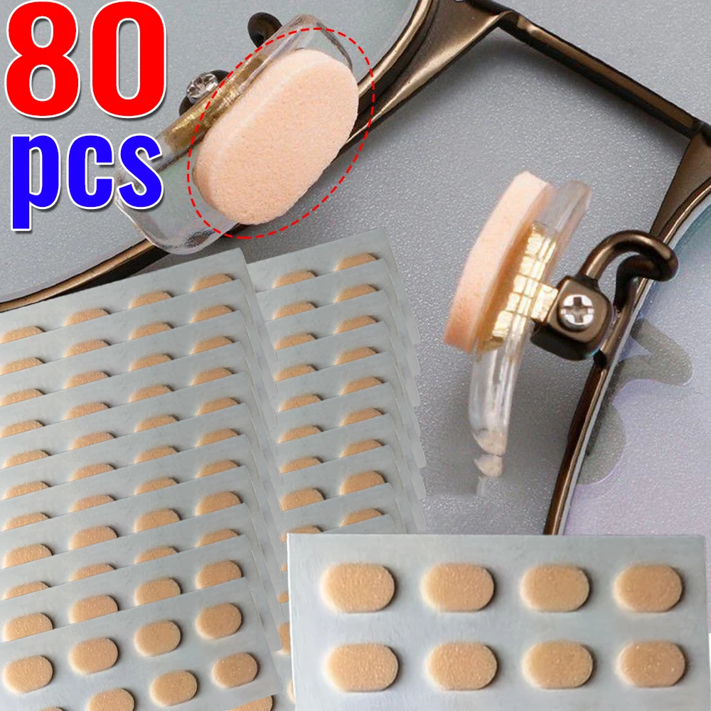 40pairs Soft Foam Nose Pads Self Adhesive Non-Slip Eyeglass Nose Pads Thin Nosepad for Eyeglasses Sunglasses Glasses Accessories