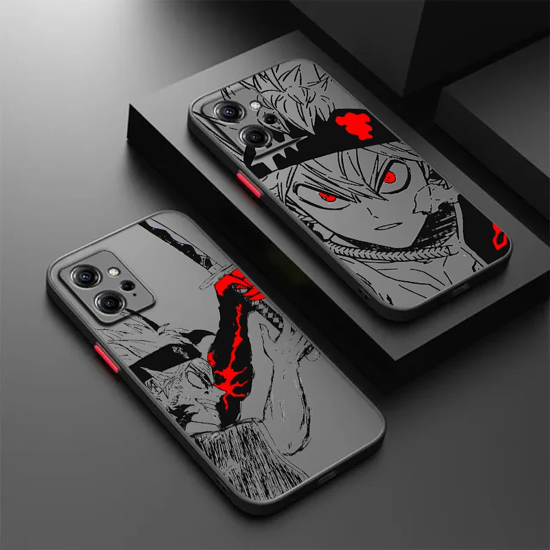 Trébol negro Popular Anime esmerilado translúcido para Redmi 8 8A 9A 9C 9AT 9 9T 10X 10A 10C 10 11A 12C 12 13C 5G funda trasera para teléfono