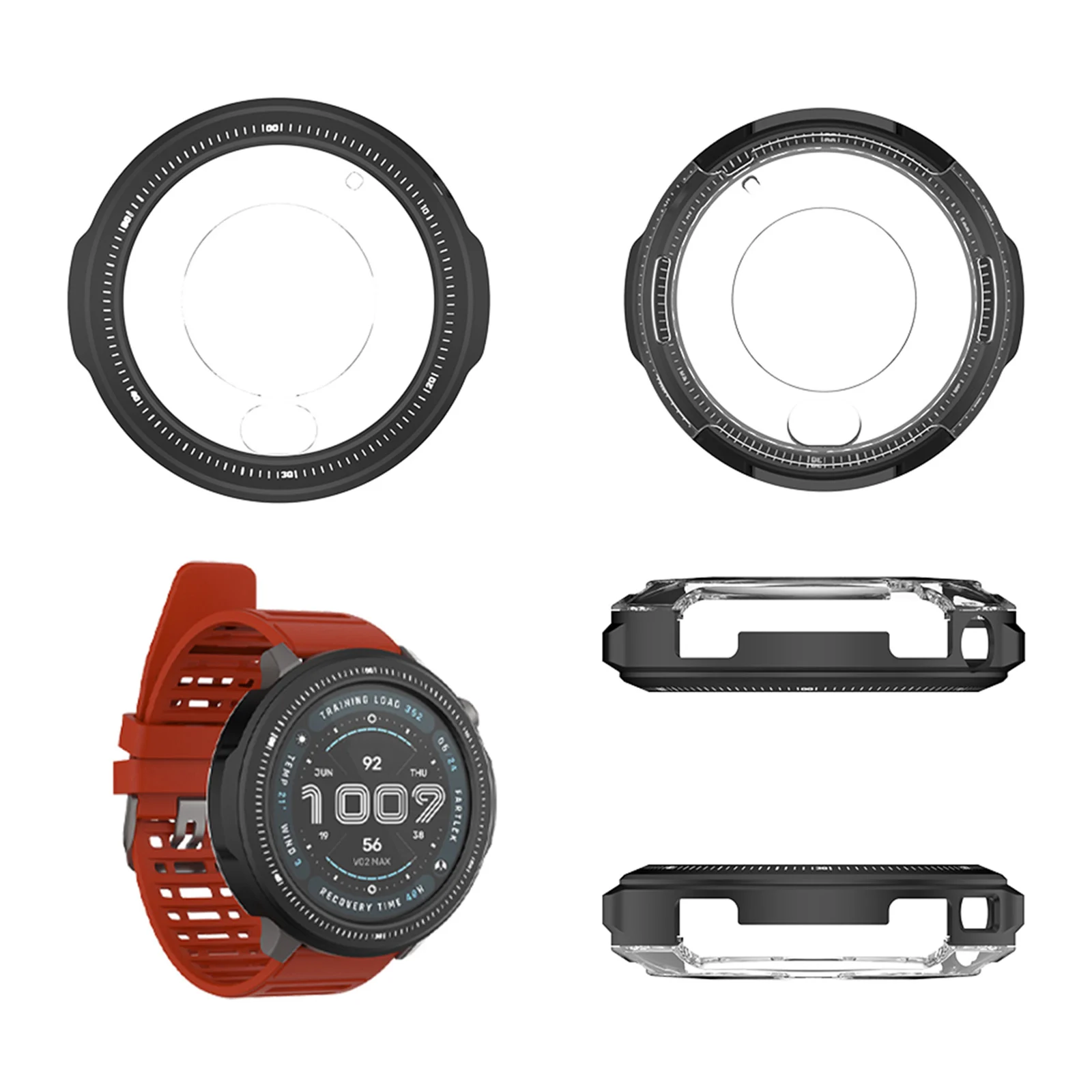 

Metal Frame Case Hollow Drop-Resistant Protective Bumper Shell Shockproof Suitable for Amazfit Balance 2 Smart Watch 47mm