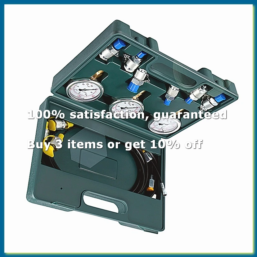 Hydraulic Pressure Guage Excavator Hydraulic Pressure Test Kit With Testing Hose Coupling And Gauge Tools-A62I