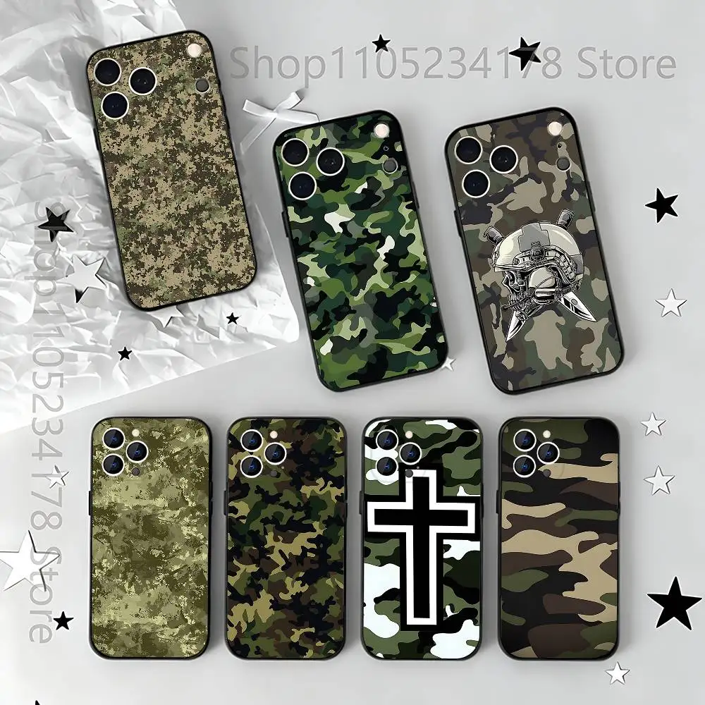 

Camouflage Camo Military Army For iPhone 12,16,13,14,15,17,11,Pro,Max,Plus,E,Air,Mini TPU Soft to Skin-friendly phone case