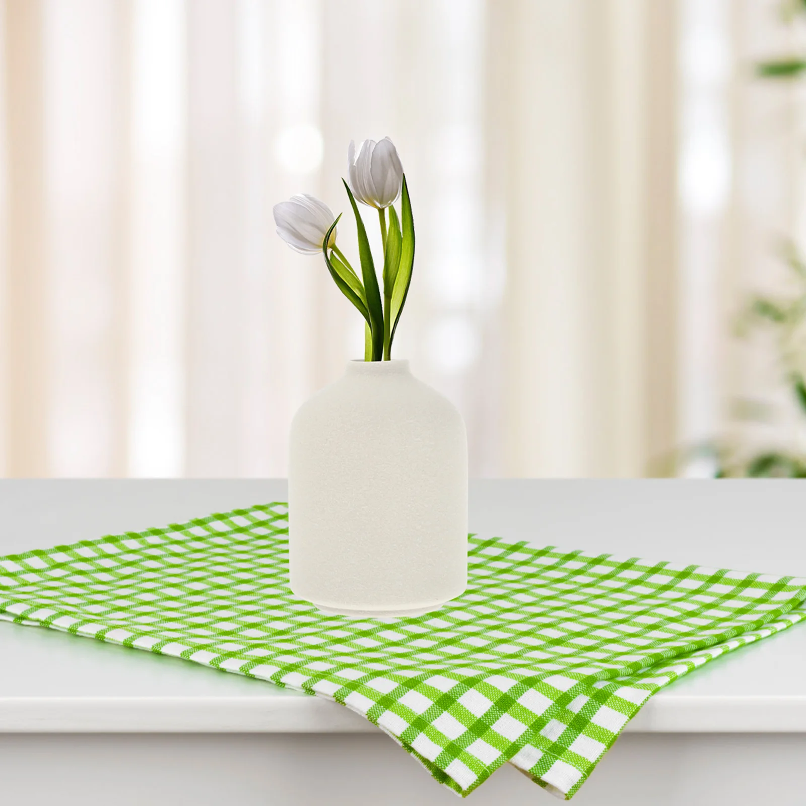 

Mini Ceramic Flower Vase Creative Handmade Eco-Friendly Decorative Vase for Home Office Desktop Arrangement Hydroponic Plant