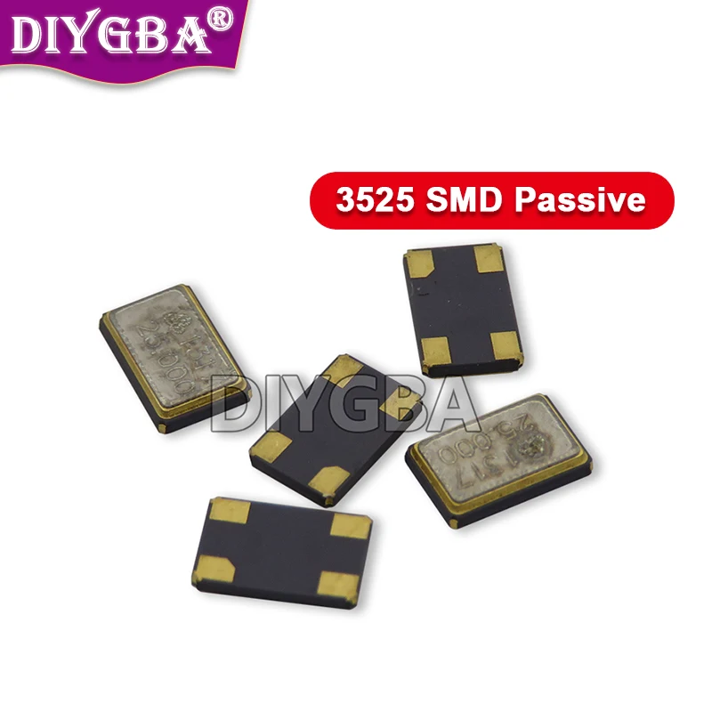 10PCS/LOT 3525 SMD Passive Quartz Crystal Oscillator 8Mhz 10Mhz 12Mhz 16Mhz 20Mhz 24Mhz 26Mhz 30Mhz 32Mhz 40Mhz 48Mhz 8.000Mhz