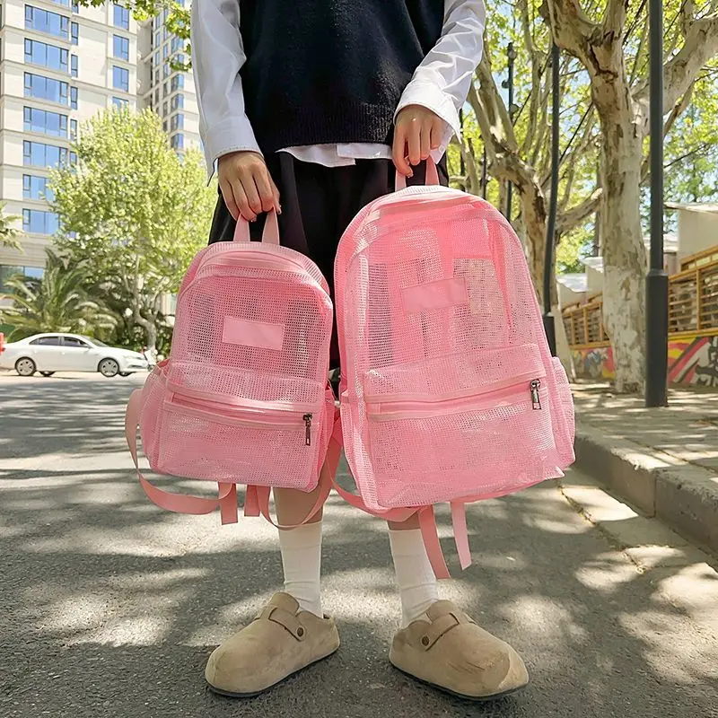 Avant-garde and trendy independent personality mesh backpack