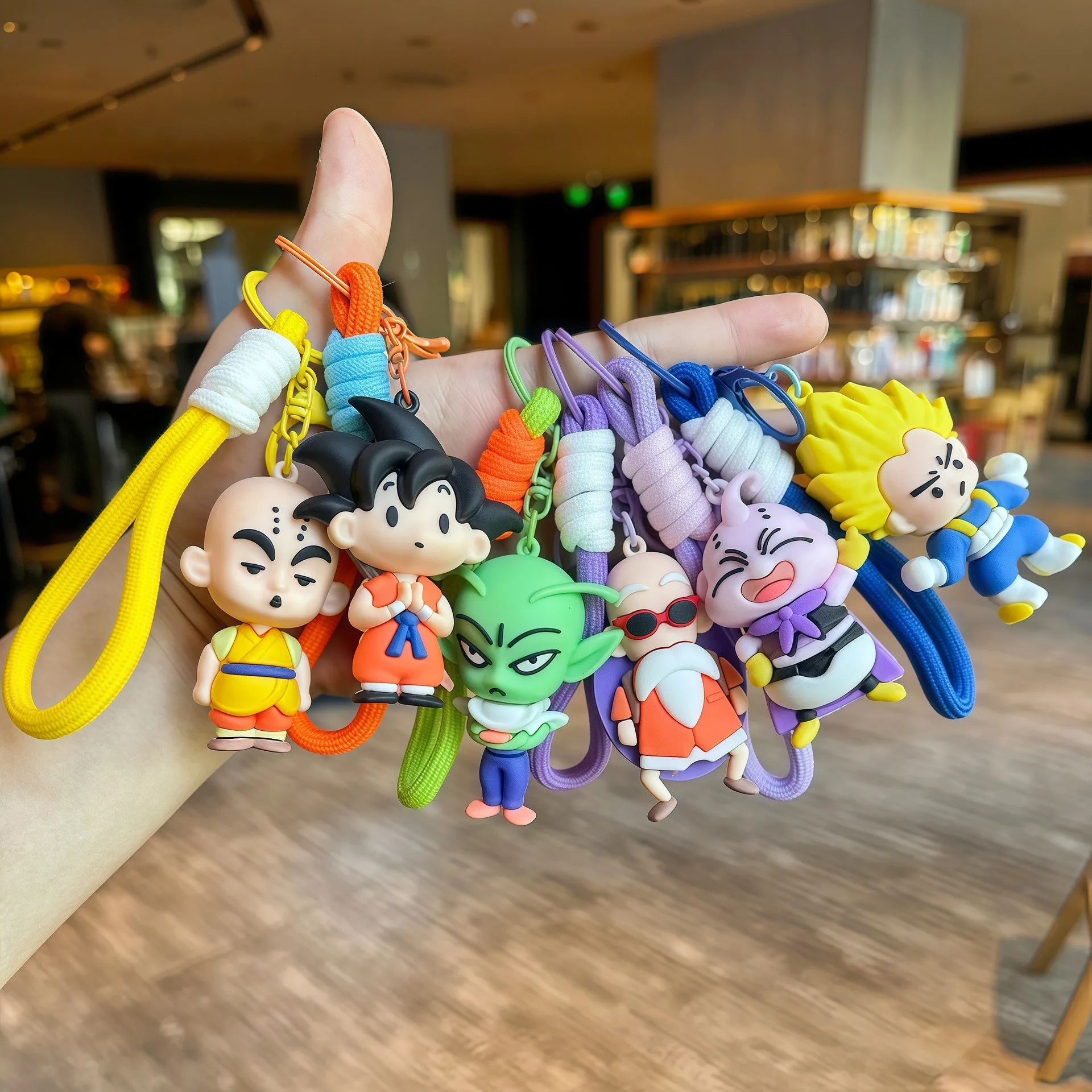 

New cartoon Dragon Ball keychain figurine student bag pendant car keychain street gift