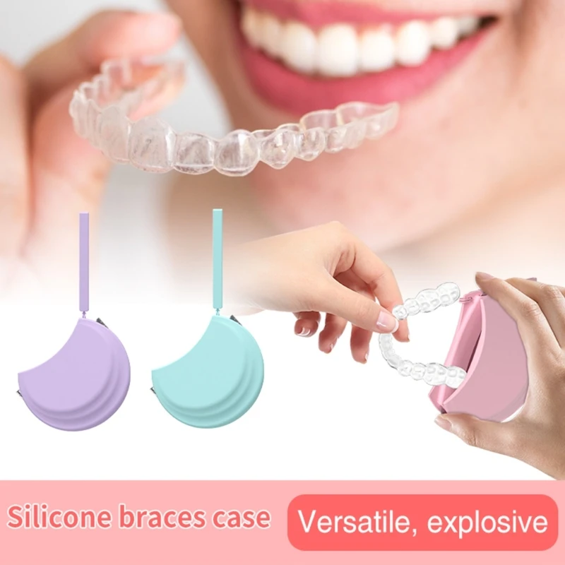 Silicone Retainer Case Retainer Holder Dental Thin Container Braces Case Denture Dropshipping