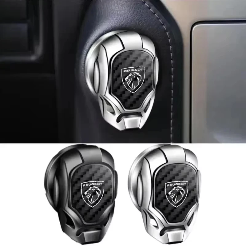 Car One-Click Start Buttons Protective Cover Decoration Car Gadgets For Peugeot 108 406 407 408 206 207 208 306 307 308 508 RCZ