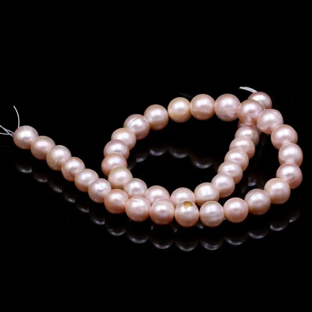 10-11mm Round Spacer Beads Natural Freshwater Pearls Beads for Jewelry Making Supplies DIY Women Necklace Bracelet Accessories
