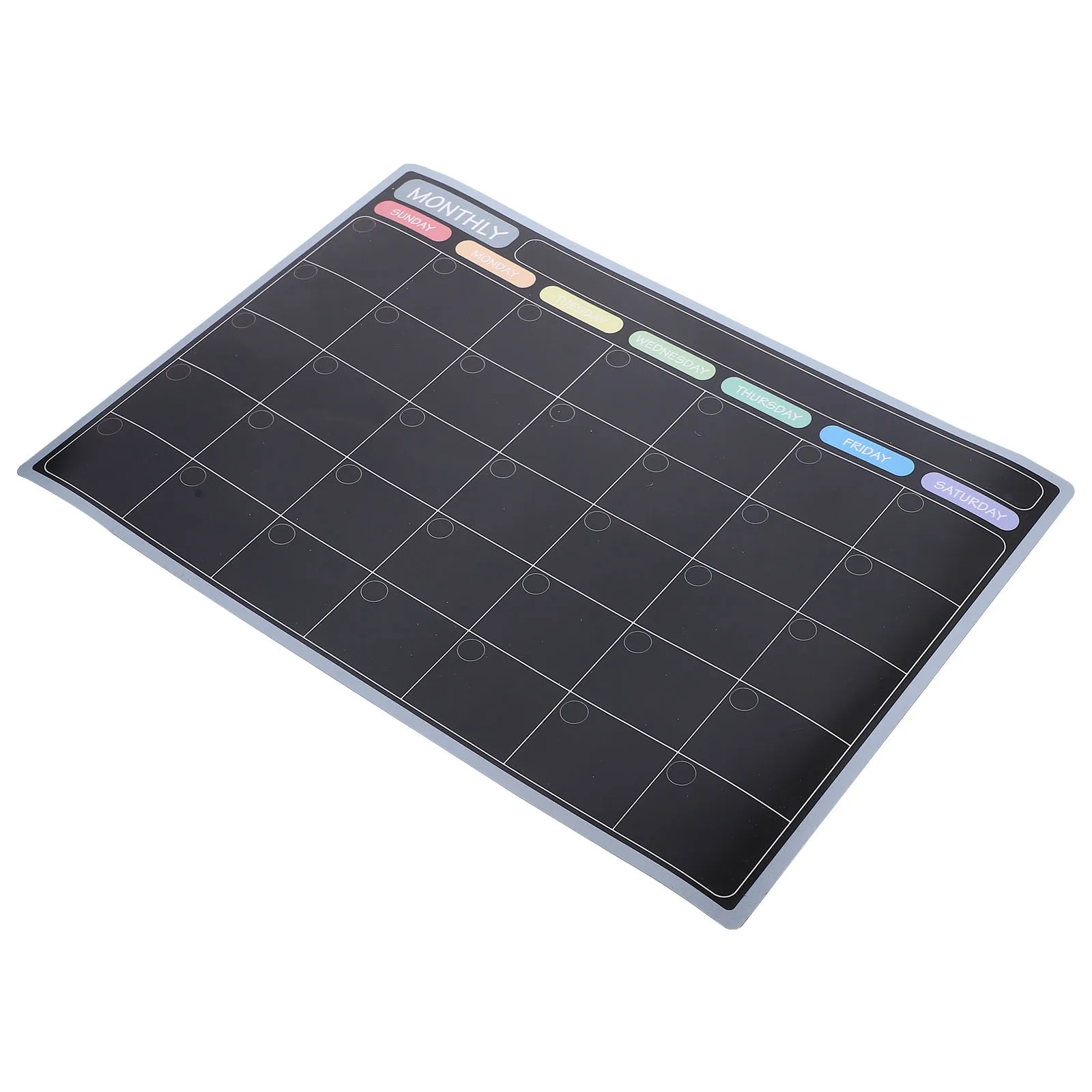 1pc lavagna magnetica per agenda mensile calendario cancellabile a secco per lavori di frigorifero menu pianificazione superficie di scrittura riutilizzabile Home Office