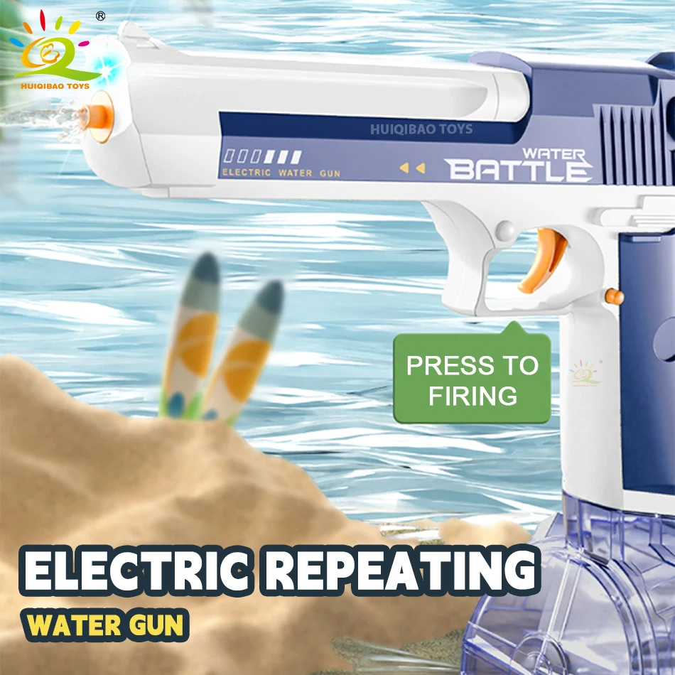 Pistola de agua ligera de combate automática eléctrica Desert Eagle, juguetes de tiro de lucha contra el agua de fantasía para playa al aire libre de verano, regalos para niños