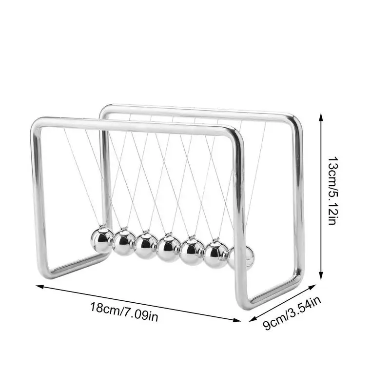 Stainless Steel Classic Pendulum Balance Balls Newton Cradle Balance Balls Toy Desktop Decoration School Science Teaching Supply