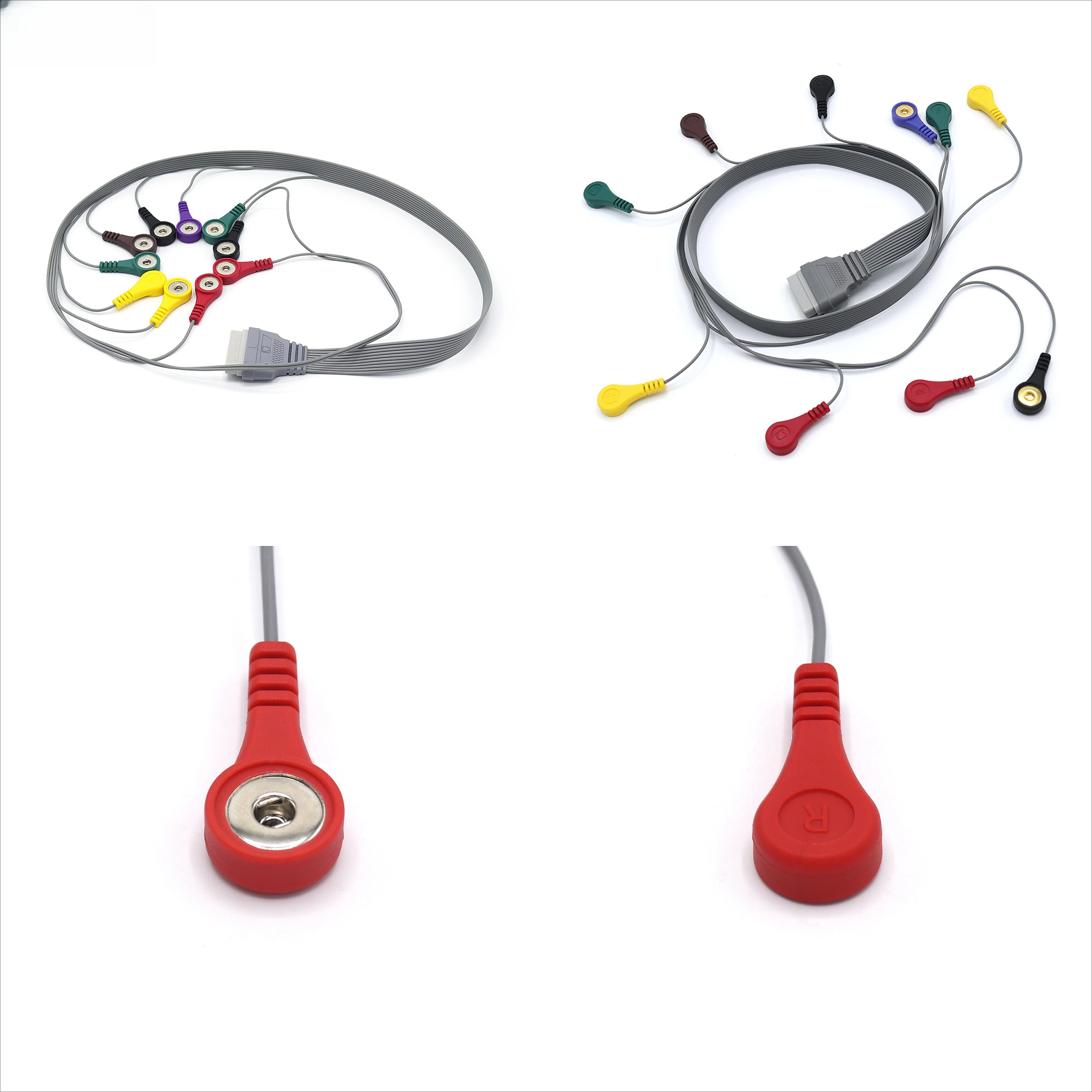 Compatible with Edans Holter Electrocardiogram Recorder Cable 10-lead Snap-on Lead Wires AHA