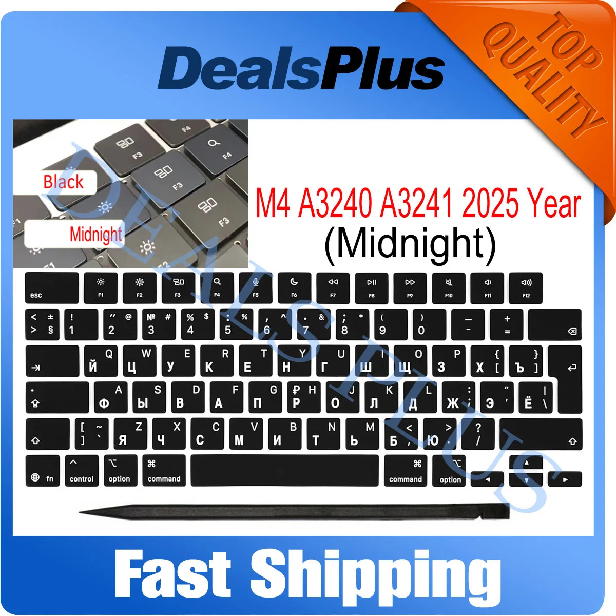 Nuevo Juego de Teclas (Midnight) A3240 A3241 A3448 A3449 para Macbook Air Retina M4 M5 13.6" 15.3" 2025-2026, Reparación de Teclado