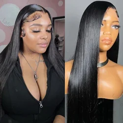 30 40 inch lace front bone straight cheap wigs on sale clearance Brazilian 13x6 hd lace frontal human hair wig for women choice