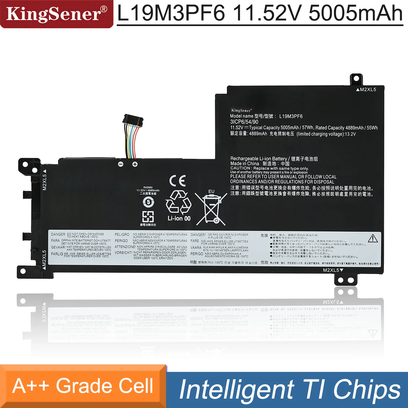 KingSener L19M3PF6 Battery For Lenovo Ideapad 5-15IIL05 15ARE05 For Lenovo XiaoXinAir 15IIL 15ARE 15ALC 15ITL L19D3PF3 L19C4PF1