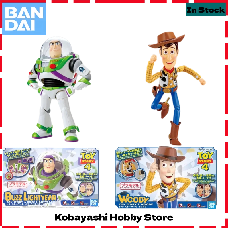 

Bandai Genuine Toy Story 4 Buzz Lightyear Woody Collectible Assembly Model Toys Ornament Gift for Kids