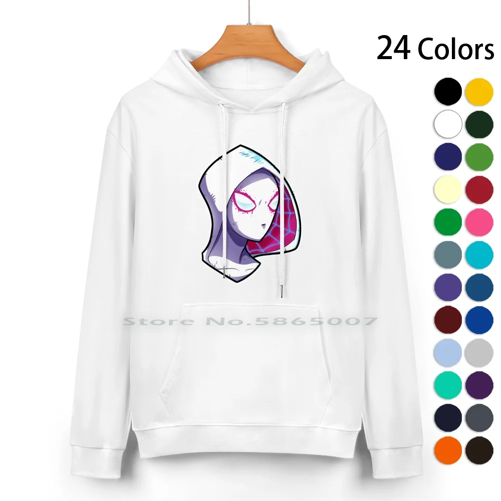 Spidergwen Punk Rocker Pure Cotton Hoodie Sweater 24 Colors Spidergwen Gwen Stacy Peter Parker Spidey Punk Comics Cool