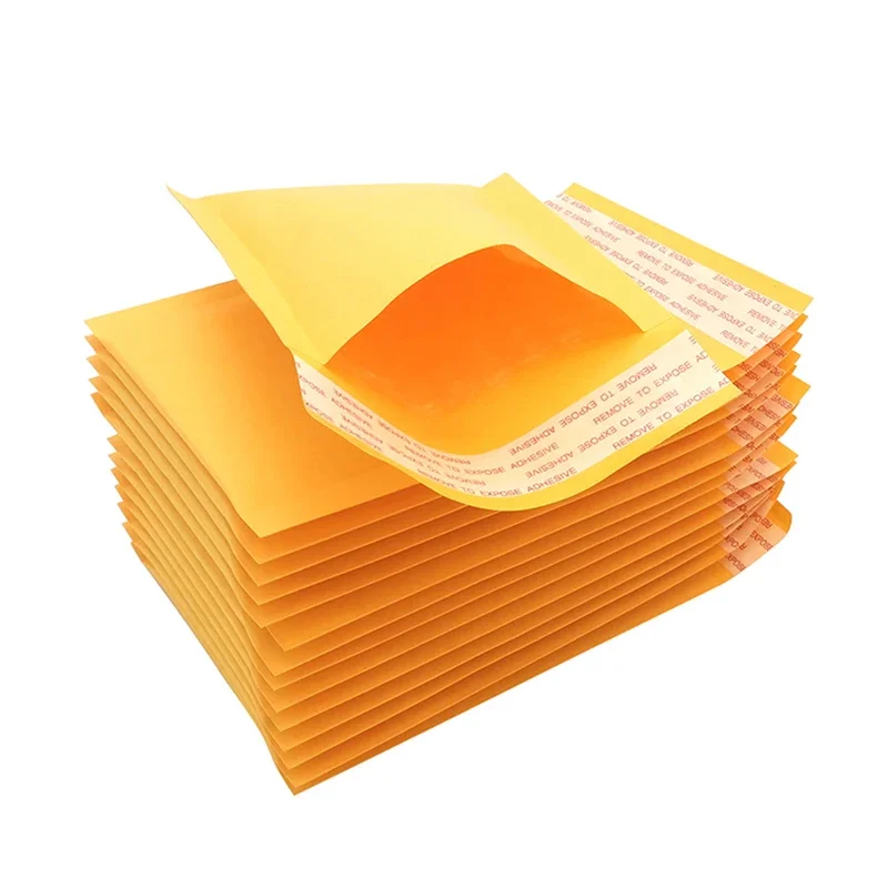 10/50pcs 18x23cm Meduim Thick Shipping Envelopes with Packaing Yellow Waterproof Paper Bubble Mailers Mailing Bags Packing