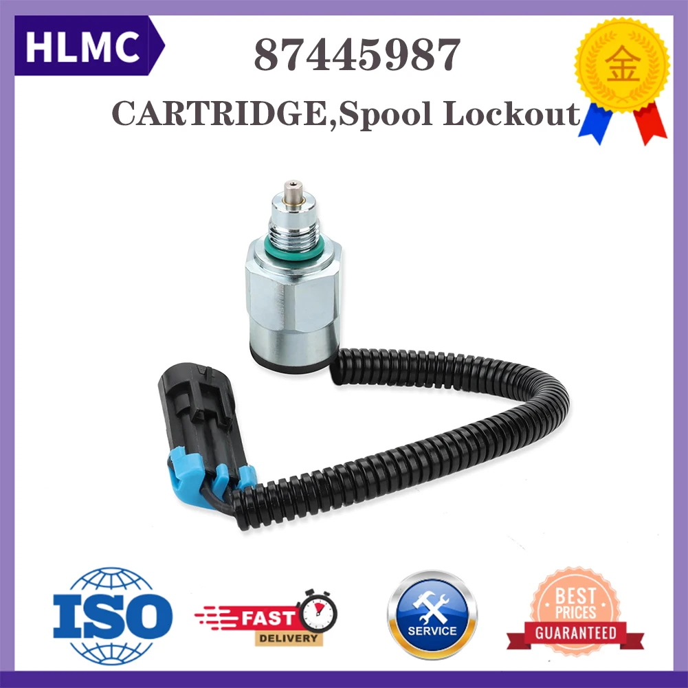 

87445987 8412813 Spool Lock Solenoid Valve for 420CT 440CT 445CT 450CT C185 C190 L180 L185 Compact Track Loader
