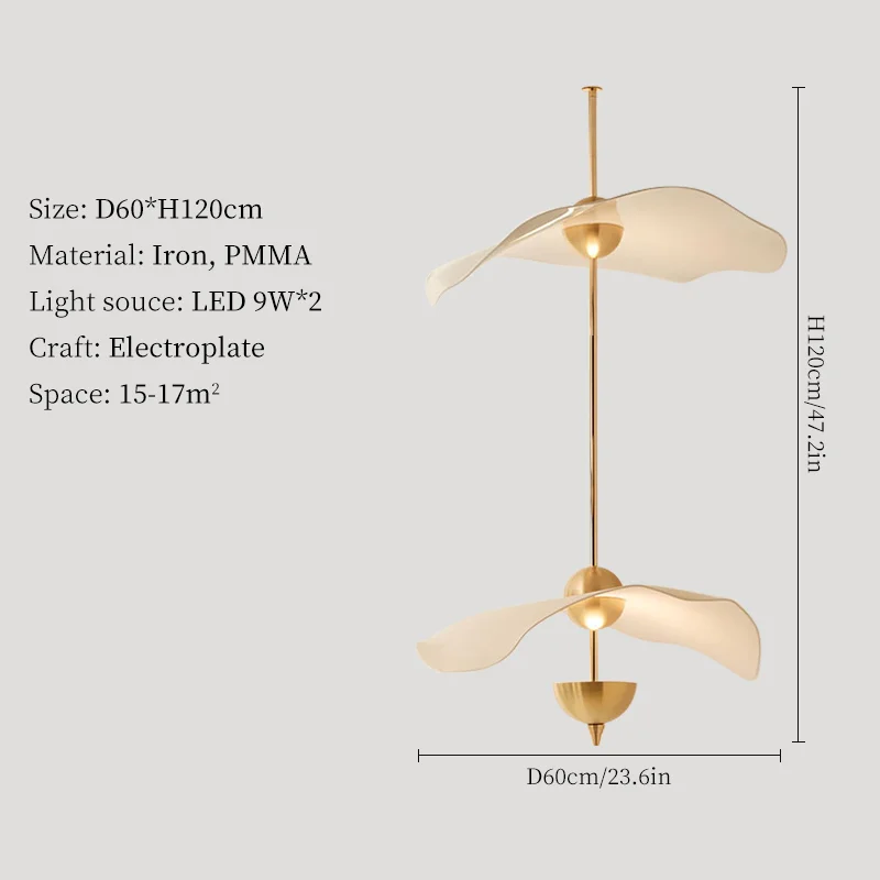 Moderne LED-hanglamp Art Lotus Leaf hanglamp voor trap, woonkamer, hoteldecor, luxe eettafel hanglamp