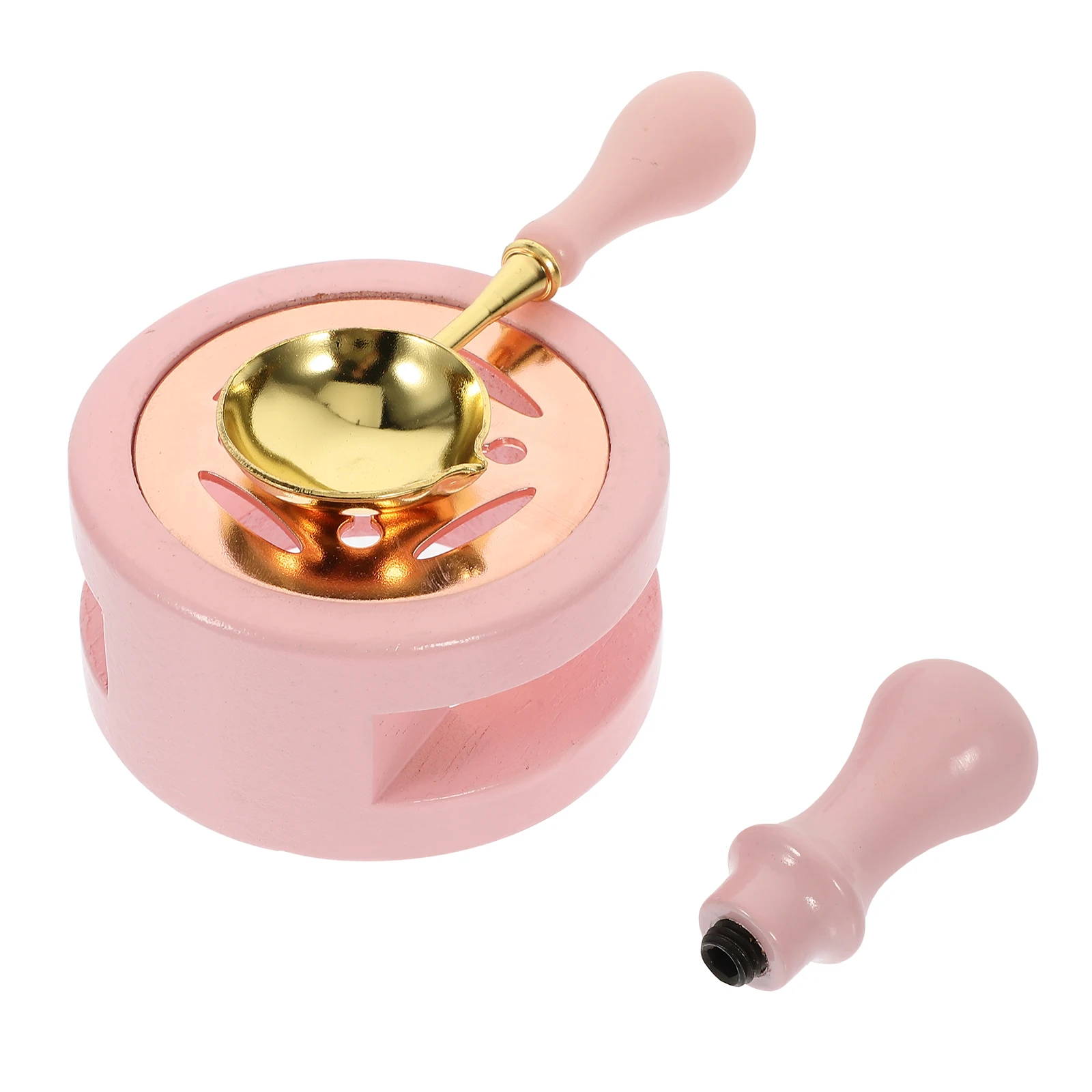 

1 set Pink Warmer Melting Stove Spoon Compact Portable DIY Gift Wax Furnace Wax Seal Spoon Melting Stove Tool