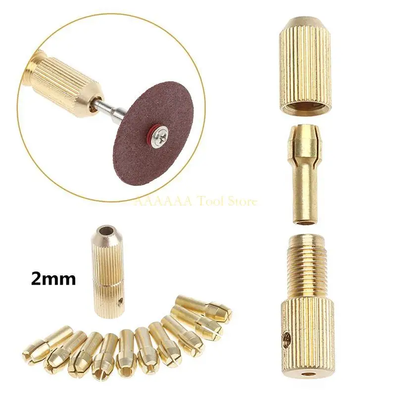 A2BE 10pcs 0,5-3,2 mm Micro Twist per trapano mandrino per trapano elettrico Colletta+2 mm