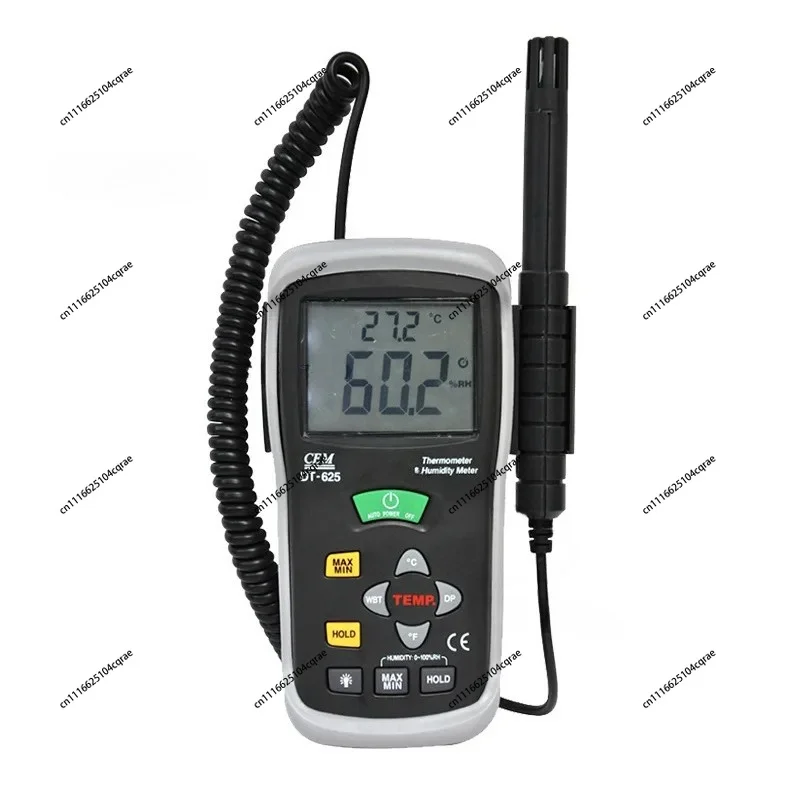 CEM Professional Industrial Handheld High Precision Temperature and Humidity Tester DT-625 Unit Conversion Fast Display