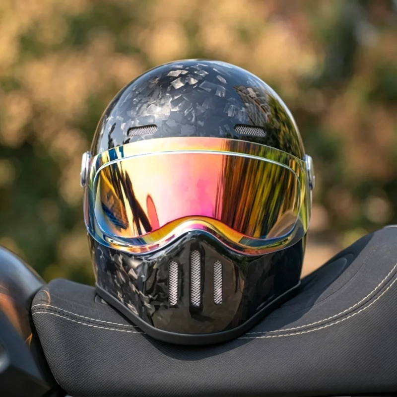 Carbon Fiber Lightweight Motorcycle Helmet - Nouveau casque de moto intégral en
